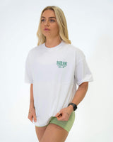 'Fighters Club' T-Shirt - White & Green